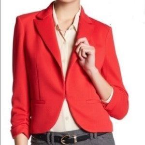 Amand & Chelsea Coral Peak Lapel Blazer 3/4 Ruched Slvs • Size: 8